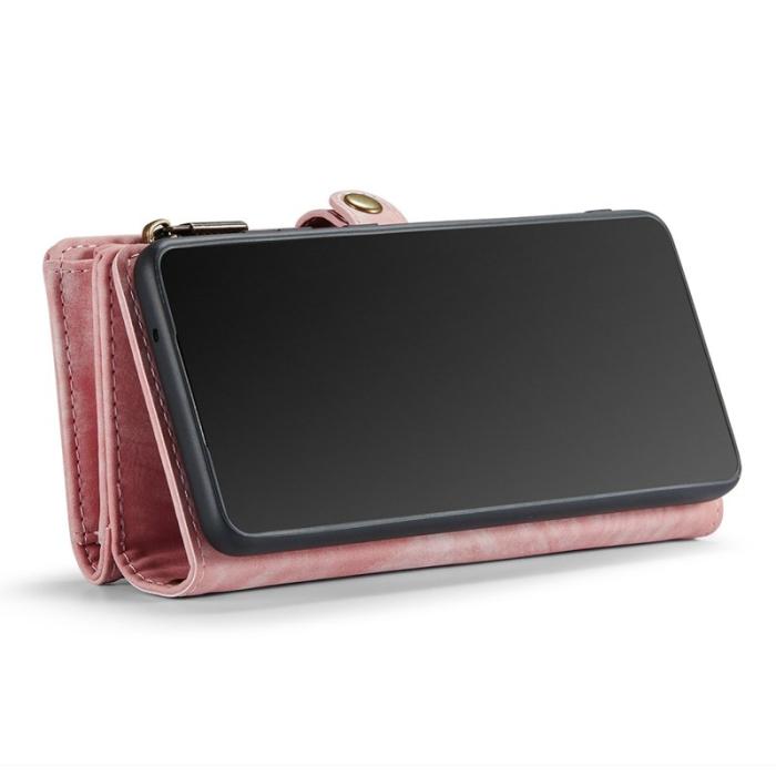 Caseme - CASEME 008 Series Samsung Galaxy S21 FE Fodral TPU + PU Läder Rosa