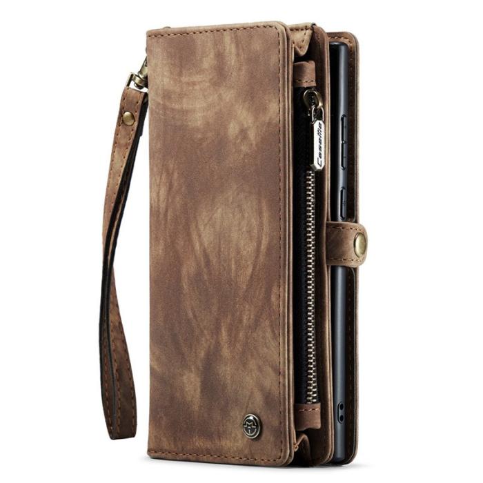 Caseme - CASEME 008 Series Samsung Galaxy S22 Ultra Skal 2-i-1 Brun