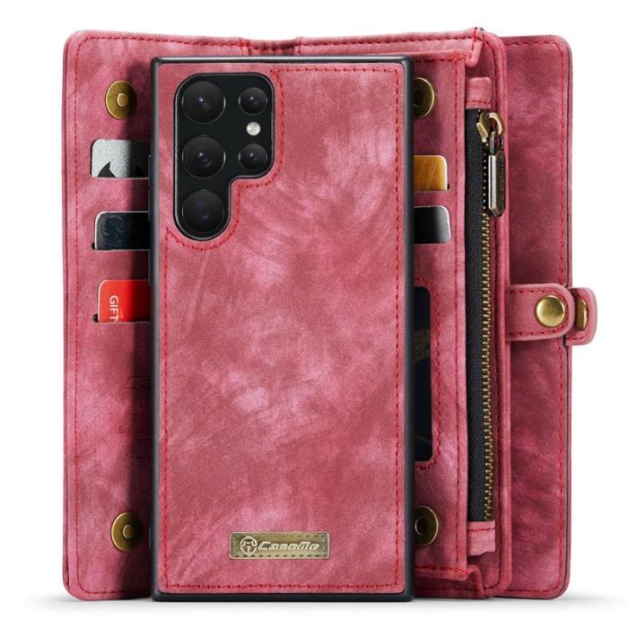 Caseme - CASEME 008 Series Samsung Galaxy S22 Ultra Skal 2-i-1 Röd