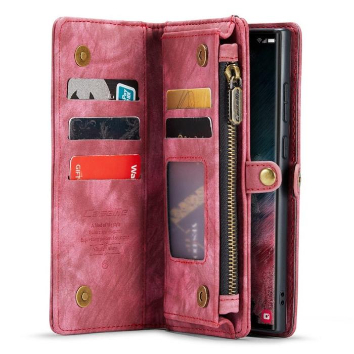 Caseme - CASEME 008 Series Samsung Galaxy S22 Ultra Skal 2-i-1 Röd
