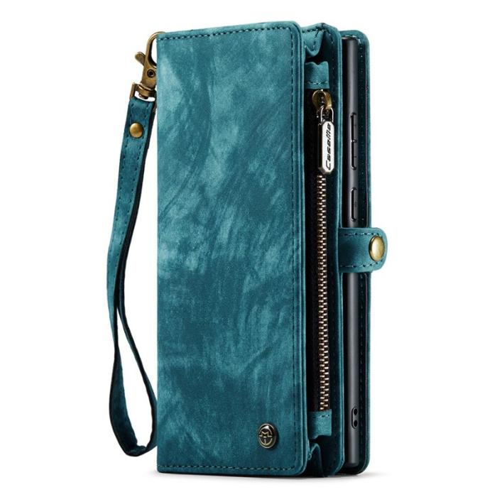 Caseme - CASEME 008 Series Samsung Galaxy S22 Ultra Skal Multifunktionell Blå