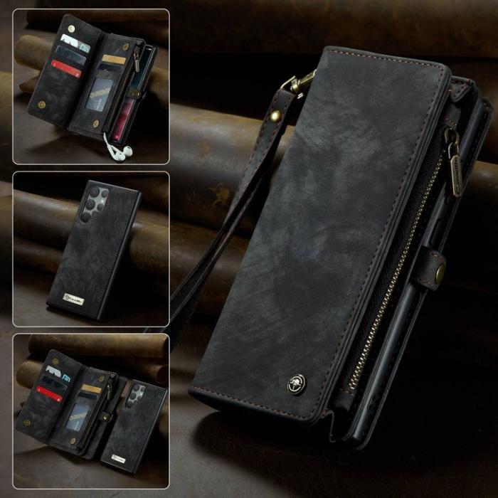 Caseme - CASEME 008 Series Samsung Galaxy S22 Ultra Skal Multifunktionell Svart