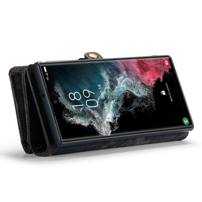 Caseme - CASEME 008 Series Samsung Galaxy S22 Ultra Skal Multifunktionell Svart