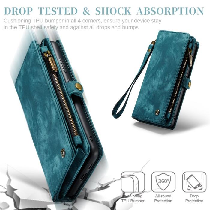 Caseme - CASEME 008 Series Samsung Galaxy S23 Fodral Läder Blå