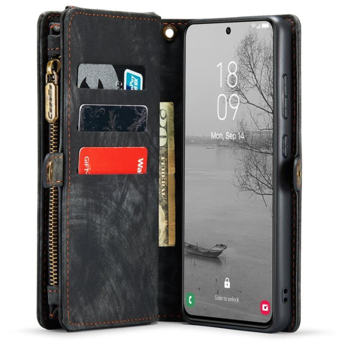 Caseme - CASEME 008 Series Samsung Galaxy S23 Fodral Läder Svart