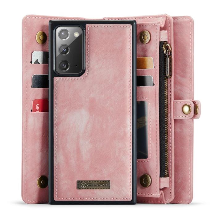 Caseme - CASEME 008 Skal för Samsung Galaxy Note20 - Rosa PU Läder