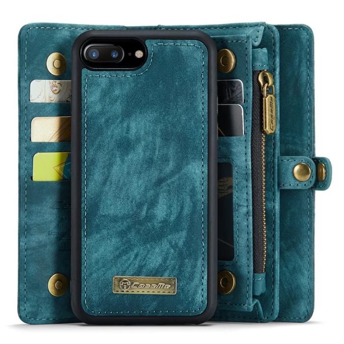 Caseme - CASEME 008 Vintage PU Leather Fodral för iPhone 8 Plus - Blå
