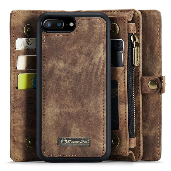 Caseme - CASEME 008 Vintage PU Leather Fodral för iPhone 8 Plus - Brun