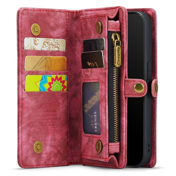 Caseme - CASEME 008 Vintage PU Leather Fodral för iPhone 8 Plus - Röd