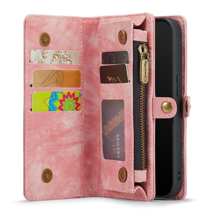 Caseme - CASEME 008 Vintage PU Leather Fodral för iPhone 8 Plus - Rosa