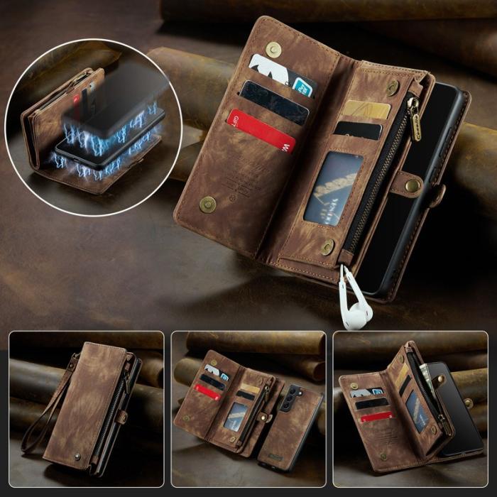 Caseme - CASEME 008 Wallet Vintage PU Leather Fodral Samsung Galaxy S20 Plus - Brun