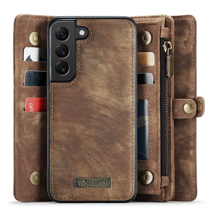 Caseme - CASEME 008 Wallet Vintage PU Leather Fodral Samsung Galaxy S20 Plus - Brun
