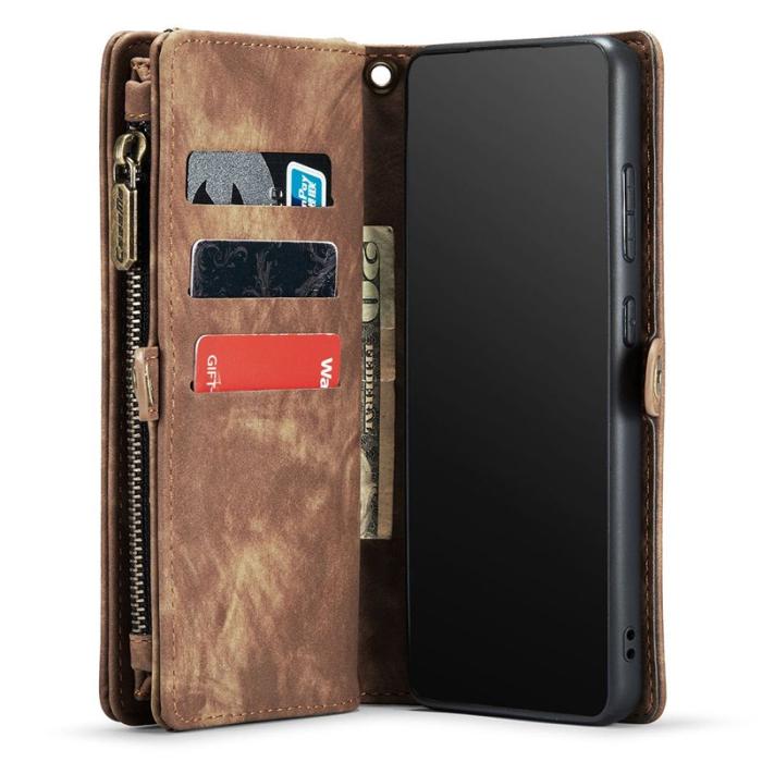 Caseme - CASEME 008 Wallet Vintage PU Leather Fodral Samsung Galaxy S20 Plus - Brun