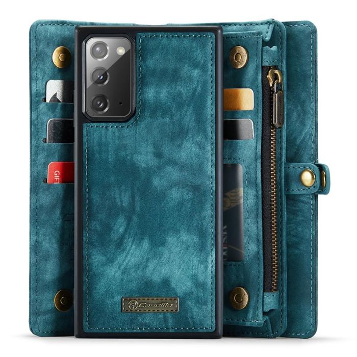Caseme - CASEME 008 Zipper Wallet Skal för Samsung Galaxy Note20 - Blå