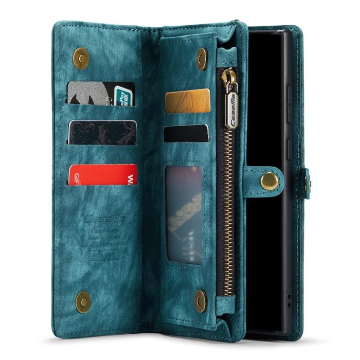 Caseme - CASEME 008 Zipper Wallet Skal för Samsung Galaxy Note20 - Blå