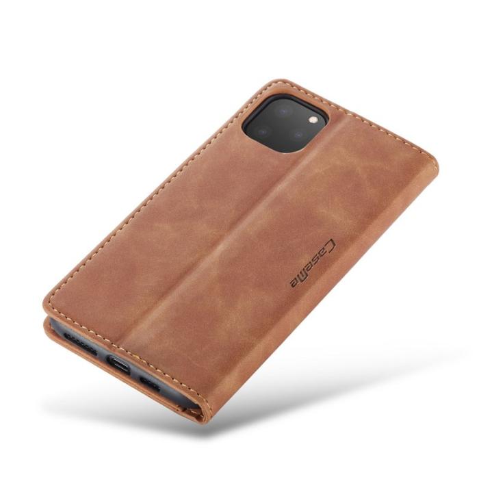 Caseme - CASEME 013 Flip Läder Plånboksfodral för iPhone 11 Pro Max - Brun