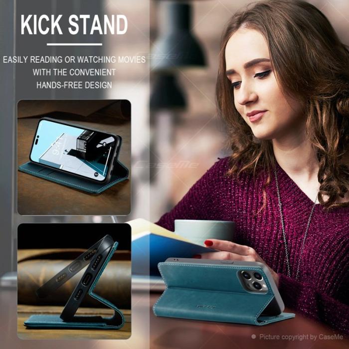 Caseme - CASEME 013 Flip Wallet Case iPhone 14 Pro Max 6.7 tum Blå