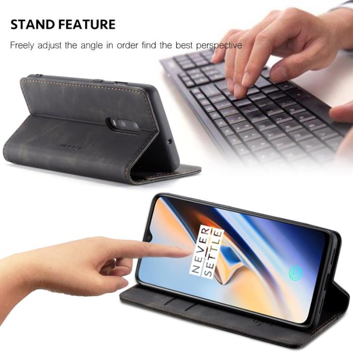 Caseme - CASEME 013 Flip Wallet Fodral för OnePlus 7 - Svart