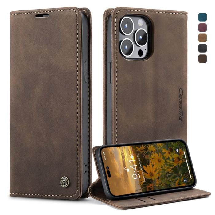 Caseme - CASEME 013 Flip Wallet Skal till iPhone 14 Pro Max - Kaffe