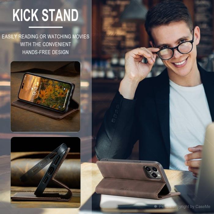 Caseme - CASEME 013 Flip Wallet Skal till iPhone 14 Pro Max - Kaffe