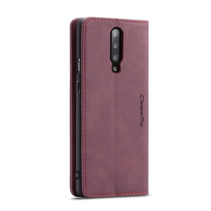 Caseme - CASEME 013 för OnePlus 7 Pro Fodral PU Läder Vinröd