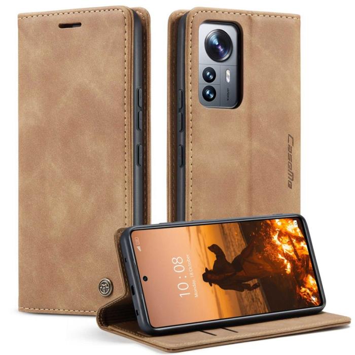 Caseme - CASEME 013 för Xiaomi 12 Lite 5G Plånboksfodral Brun