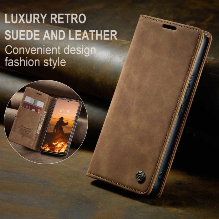 Caseme - CASEME 013 för Xiaomi 12 Lite 5G Plånboksfodral Brun
