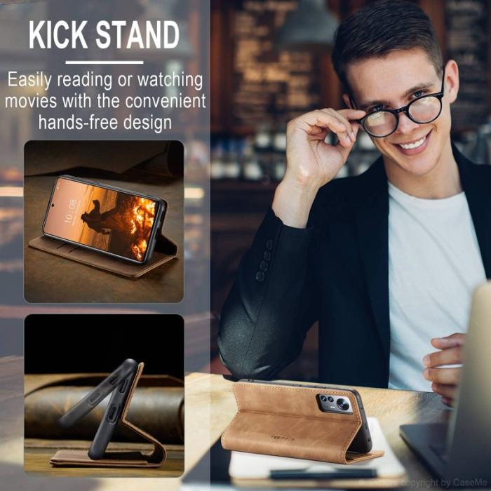 Caseme - CASEME 013 för Xiaomi 12 Lite 5G Plånboksfodral Brun