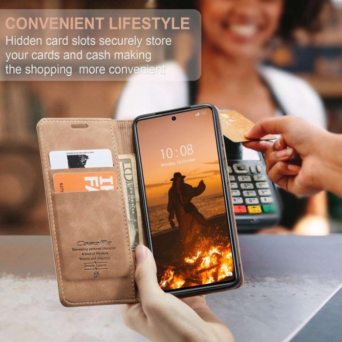Caseme - CASEME 013 för Xiaomi 12 Lite 5G Plånboksfodral Brun