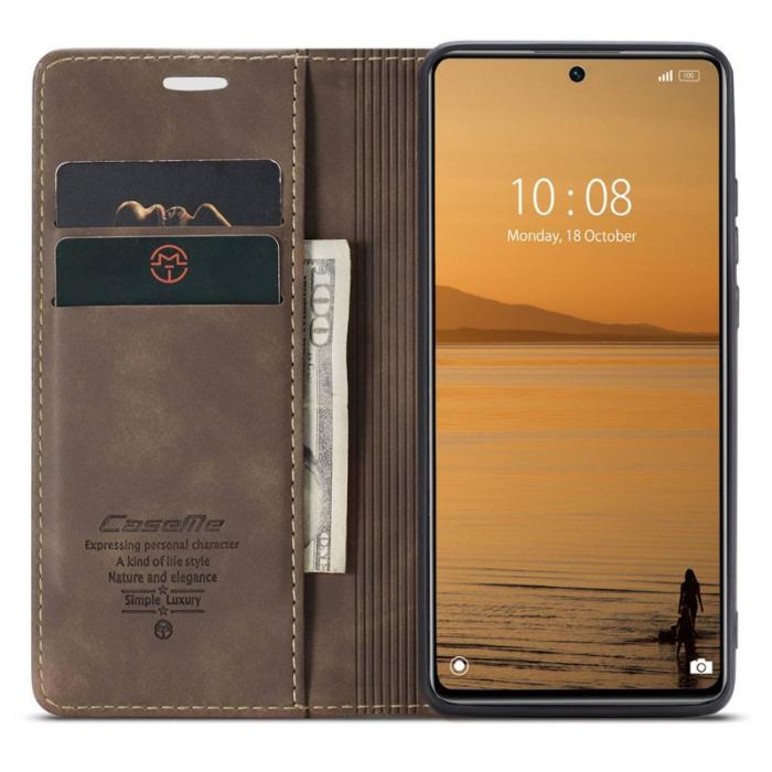 Caseme - CASEME 013 för Xiaomi 12 Lite 5G Plånboksfodral - Kaffe
