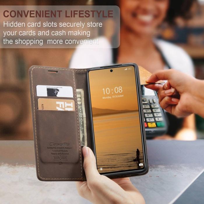 Caseme - CASEME 013 för Xiaomi 12 Lite 5G Plånboksfodral - Kaffe
