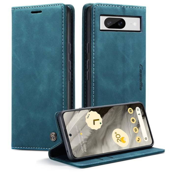 Caseme - CASEME 013 Google Pixel 8 Mobilskal Magnetiskt KonstLäder - Blå