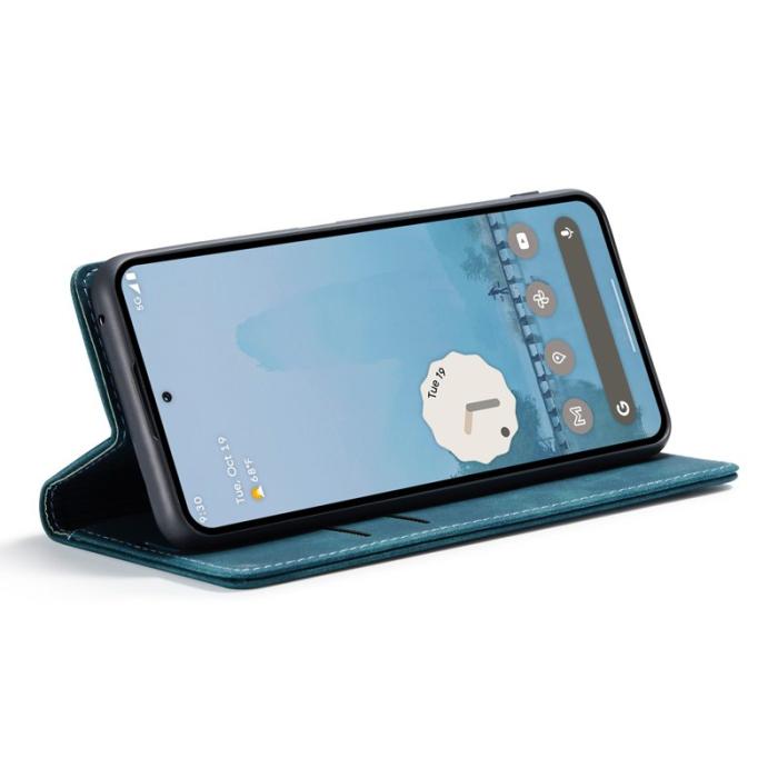 Caseme - CASEME 013 Google Pixel 9 Pro XL Skal med Kortfack Läder Blå