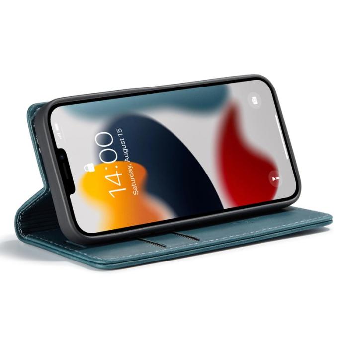 Caseme - CASEME 013 iPhone 13 mini Fodral Läder Magnetisk Grön