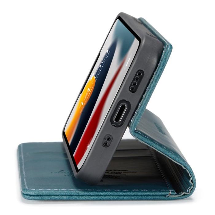 Caseme - CASEME 013 iPhone 13 mini Fodral Läder Magnetisk Grön