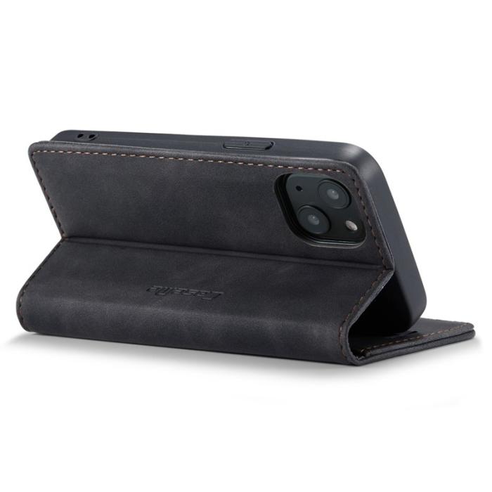 Caseme - CASEME 013 iPhone 13 mini Fodral Magnetiskt Läder Svart