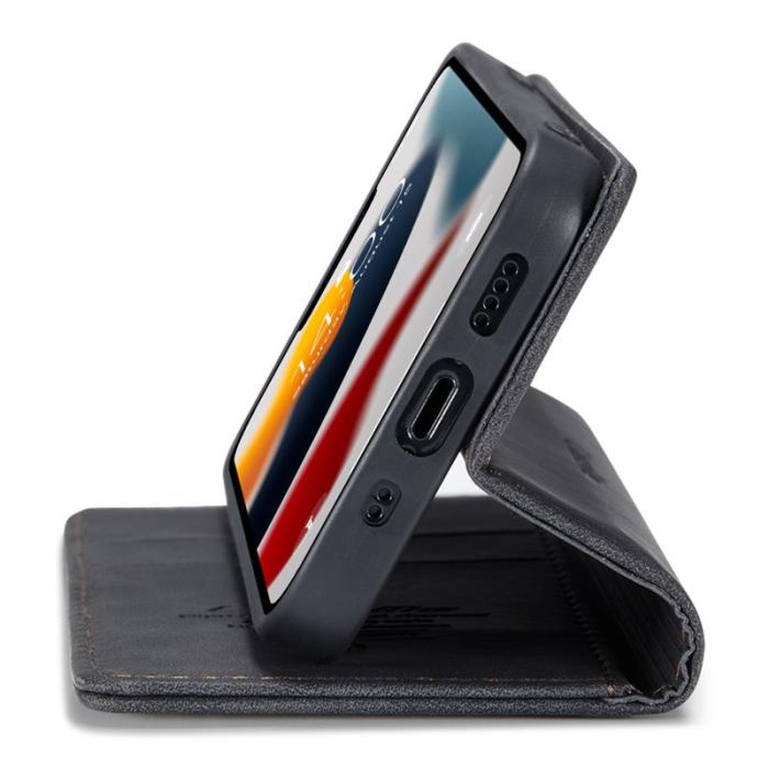 Caseme - CASEME 013 iPhone 13 mini Fodral Magnetiskt Läder Svart