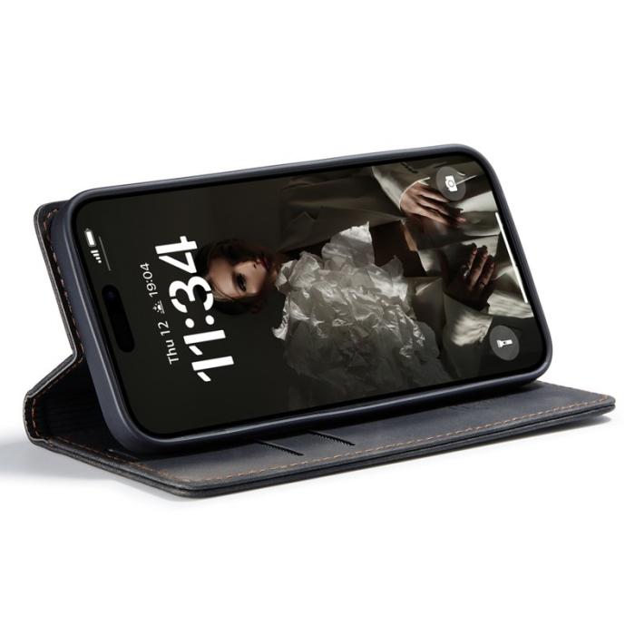 Caseme - CASEME 013 iPhone 16 Skal med Kortfack och Ställ - Svart
