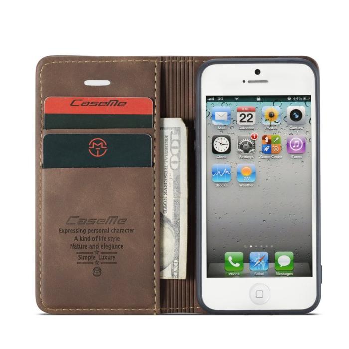 Caseme - CASEME 013 iPhone 5s/SE Fodral med kortplats - Kaffe