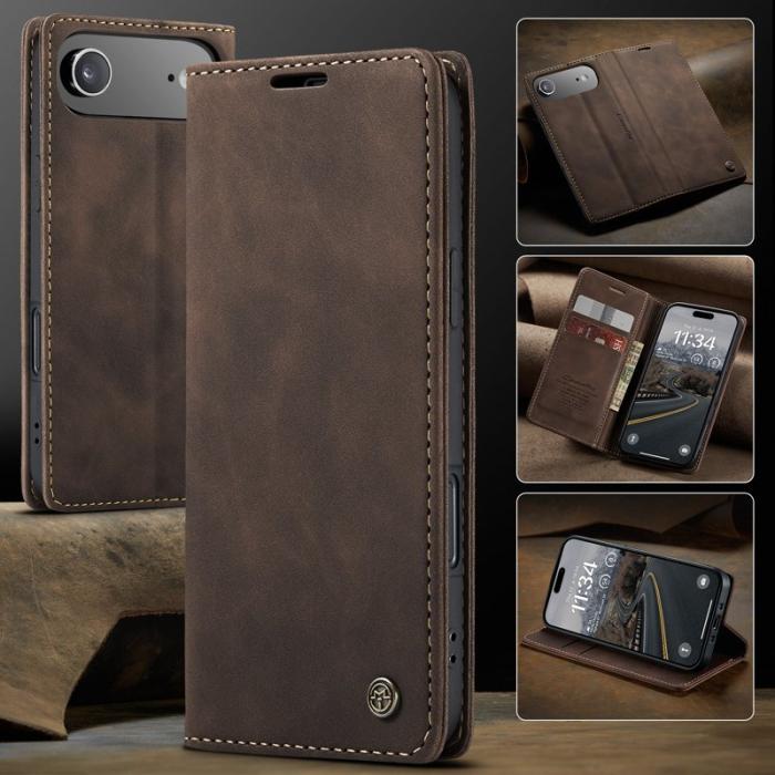 Caseme - CASEME 013 iPhone Air Wallet Fodral PU Läder - Kaffe