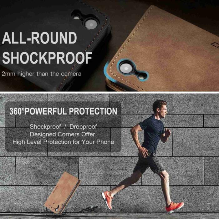 Caseme - CASEME 013 iPhone XR Skal i PU-läder - Khaki