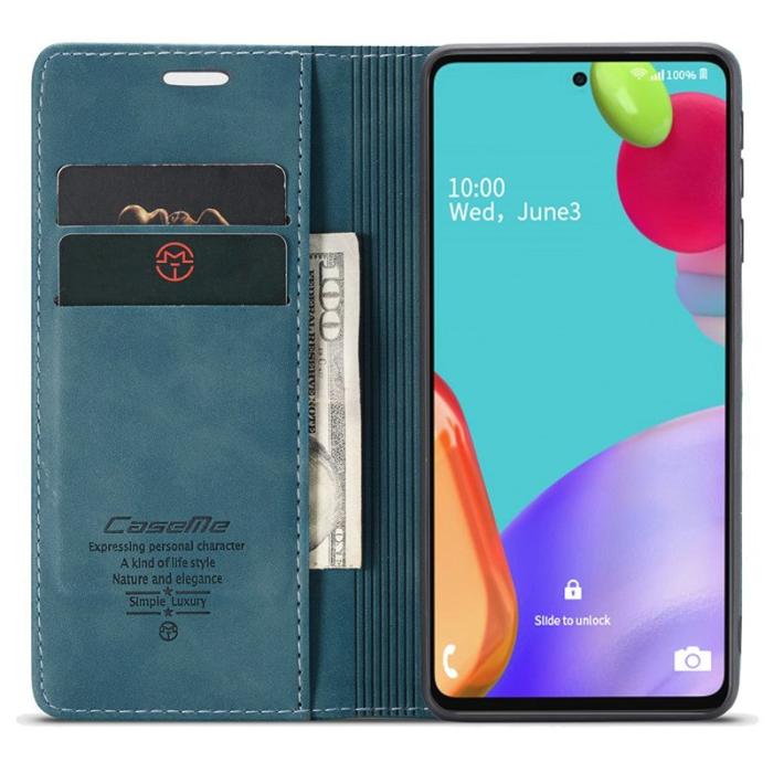 Caseme - CASEME 013 Läderfodral för Samsung Galaxy A52 5G - Blå