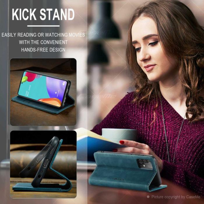 Caseme - CASEME 013 Läderfodral för Samsung Galaxy A52 5G - Blå