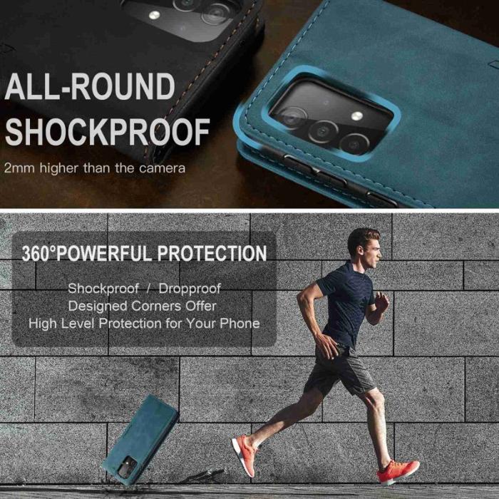 Caseme - CASEME 013 Läderfodral för Samsung Galaxy A52 5G - Blå