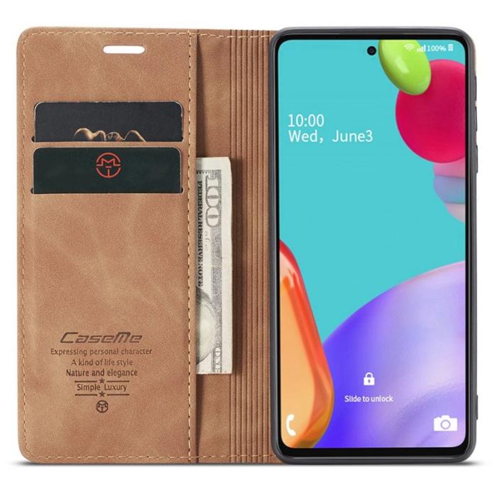 Caseme - CASEME 013 Läderfodral till Samsung Galaxy A52 5G - Brun