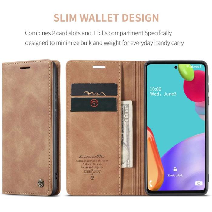 Caseme - CASEME 013 Läderfodral till Samsung Galaxy A52 5G - Brun