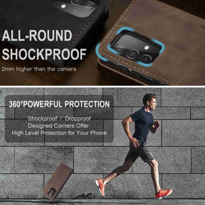 Caseme - CASEME 013 Läderfodral till Samsung Galaxy A52 5G - Kaffe