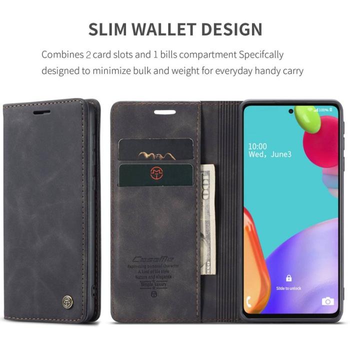 Caseme - CASEME 013 Läderfodral till Samsung Galaxy A52 5G - Svart
