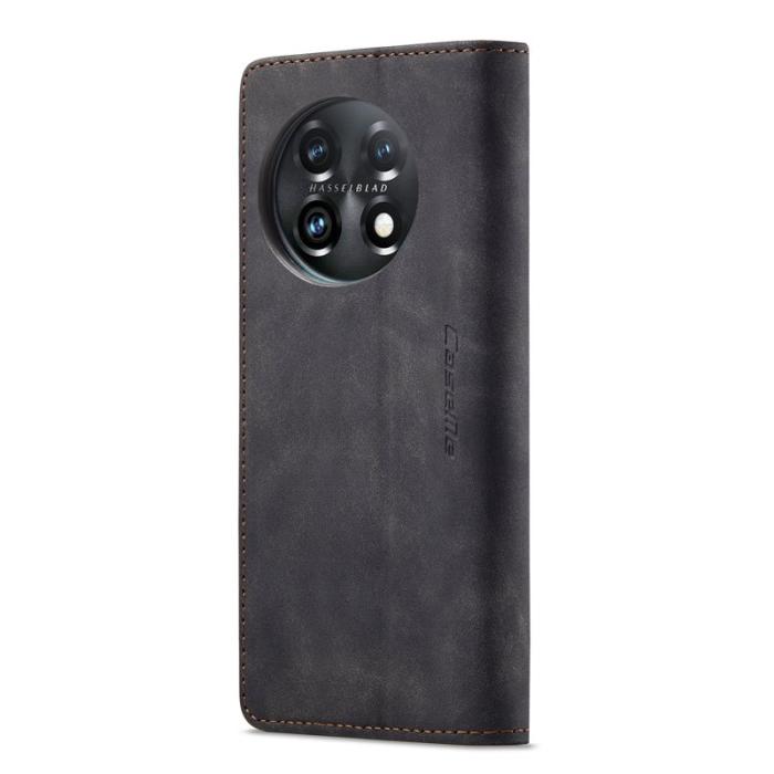 Caseme - CASEME 013 OnePlus 11 5G Skal Magnetisk Flip PU Läder Svart