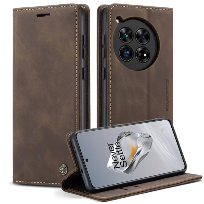 Caseme - CASEME 013 OnePlus 12 5G Skal Business Stil med Kortfack - Kaffe